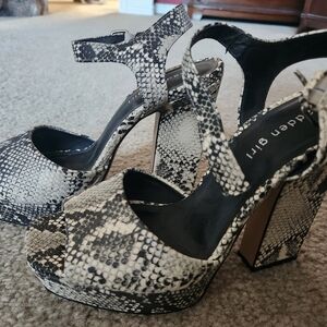 Madden Girl Black and White Heels
